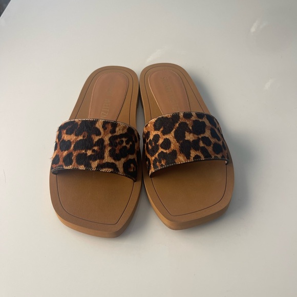 Stuart Weitzman Delilah Genuine Calf Hair Slide Sandal - Picture 6 of 9